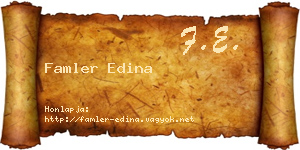 Famler Edina névjegykártya